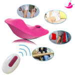 Calcinha Vibratória com Controle Remoto a Distância, Sugador e Vibrador de Clitóris - Rose