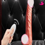 Consolo Pênis Realístico com Vibrações e Vai-Vem c/ Controle Remoto à Distância