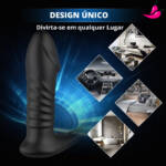 Estimulador de Próstata com Penetração em Vai Vem, Vibrações e Anel Peniano - FuThunder