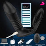 Estimulador de Próstata com Penetração em Vai Vem, Vibrações e Anel Peniano - FuThunder