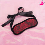 Kit Acessórios BDSM Estilo Luxury Vermelho - Algemas, Chicote, Venda e Mordaça