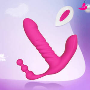 Lover 3 em 1 - Vibrador para Clitóris, Ponto G e Ânus com Controle Remoto a Distância