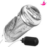 Masturbador Masculino Transparente - Sucção e Vibração