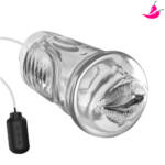 Masturbador Masculino Transparente - Sucção e Vibração