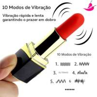 Mini Vibrador Bullet Batom Super Discreto