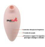 Vibrador; Sugador de Clitóris 2 em 1 - Ovo Olo