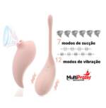Vibrador; Sugador de Clitóris 2 em 1 - Ovo Olo