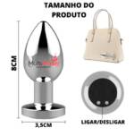 Plug Anal com Controle Remoto a Distância e 10 níveis de Vibrações