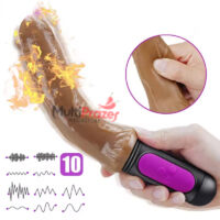Consolo Realístico Vibratório com 10 Níveis de Velocidade e Aquecimento - Soft Dick