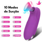 Sugador de Clitóris com 10 Velocidades de Sucção - Vacuum