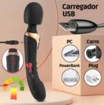 Varinha Mágica e Dildo Vibratório com 10 Níveis de Velocidades - T Experience