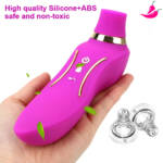 Tina Sugador de Clitóris e Vibrador com Aquecimento