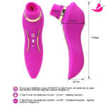 Tina Sugador de Clitóris e Vibrador com Aquecimento