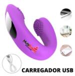 Vibrador 2 em 1 Estimulador de Clitóris e Ponto G - Vetiry