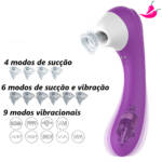Vibrador de Ponto G e Sugador de Clitóris S-Hande