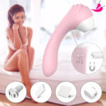 Vibrador de Ponto G e Sugador de Clitóris S-Hande