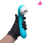 Vibrador de Ponto G e Sugador de Clitóris S-Hande