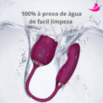 Vibrador de Rosa com Sugador de Clitóris; Estimulador de Ponto G