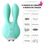 Vibrador Feminino 10 Vibrações; Choque - Lilo Rabbit