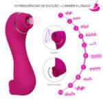 Vibrador Feminino 2 em 1 - Sugador de Clitóris e Simulador de Sexo Oral com Língua LinTap