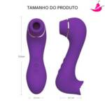 Vibrador Feminino 2 em 1 - Sugador de Clitóris e Simulador de Sexo Oral com Língua LinTap