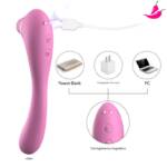 Vibrador Flexível e Sugador de Clitóris - FlowerX DIBE