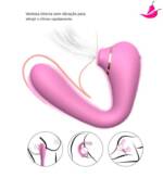 Vibrador Flexível e Sugador de Clitóris - FlowerX DIBE
