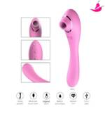 Vibrador Flexível e Sugador de Clitóris - FlowerX DIBE