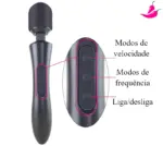 Vibrador Massageador; Masturbador Varinha Mágica