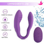 Vibrador para Casais em Formato U com Controle Remoto Couples