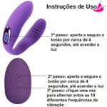 Vibrador para Casais em Formato U com Controle Remoto Couples