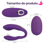 Vibrador para Casais em Formato U com Controle Remoto Couples