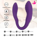 Vibrador para Casais em Formato U com Controle Remoto Couples