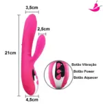 Vibrador Rabbit de Ponto G e Clitóris, Aquecimento e Multi Velocidades - Mr Rabbit