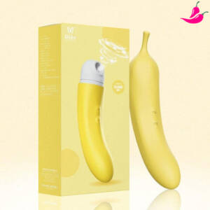 Vibrador de Ponto G com Sugador de Clitóris - Dibe Abby Banana