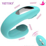 Vibrador 2 em 1 Estimulador de Clitóris e Ponto G - Vetiry