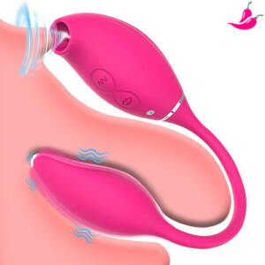 Vibrador Feminino 2 em 1 Estimulador de Ponto G e Sugador de Clitóris - Sexsoho