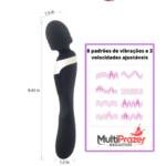 Vibrador Feminino Duplo Varinha Mágica e Consolo - MagicMic