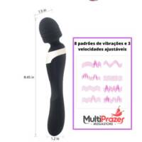 Vibrador Feminino Duplo Varinha Mágica e Consolo - MagicMic