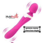 Vibrador Feminino Duplo Varinha Mágica e Consolo - MagicMic