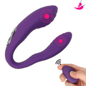 Vibrador para Casais em Formato U com Controle Remoto Couples