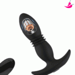 Vibrador Plug Anal com Estimulador de Próstata Vai Vem e Controle Remoto - USmile