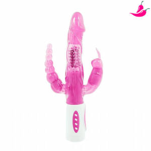 Vibrador Rotativo Rabbit- Triplo Prazer - 3 em 1- Pretty Bunny