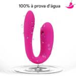 Amigo colorido – Vibrador e Sugador de Clitóris com Controle Remoto – Utilizável na Calcinha