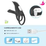 Anel peniano que aumenta a circunferência para casais