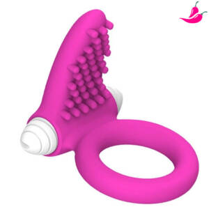 Anel Peniano Com Vibrador Retardante de Ejaculação