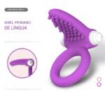Anel Peniano Com Vibrador Retardante de Ejaculação
