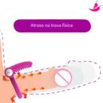 Anel Peniano Com Vibrador Retardante de Ejaculação