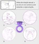 Anel Peniano Com Vibrador Retardante de Ejaculação
