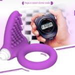 Anel Peniano Com Vibrador Retardante de Ejaculação